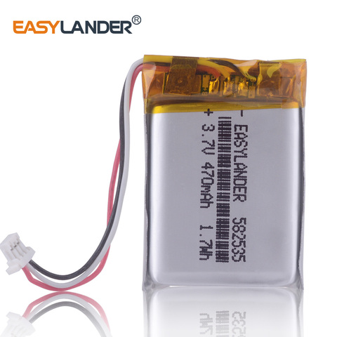 3 pièces/lot 582535 3.7V 470mAh li-polymère Li-ion batterie pour MIO tachygraphe modèle SP5 GPS papago DVR MiVue366 368 358P HP F210 ► Photo 1/1