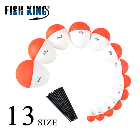 POISSON ROI bobber flotteur de pêche de Mélange Taille flotteur en mousse tube boias de esca de pêche light stick flotador bobber pour la pêche ► Photo 1/6