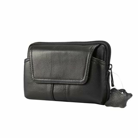 Sac de ceinture en cuir véritable pour l'extérieur, pochette pour smartphone iphone/Samsung, pour téléphone portable de moins de 6.0 pouces ► Photo 1/1