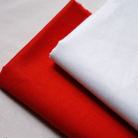 Tissu en coton patchwork rouge blanc 160cm x 50cm, tissu de peau pour bricolage, tissu en coton de couleur unie pour couture de poupées, tissus artisanaux ► Photo 1/1
