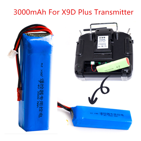 Batterie Lipo Rechargeable 2S 7.4V 3000mAh, mise à niveau, pour Frsky Taranis X9D Plus, transmetteur, accessoires de jouets ► Photo 1/2