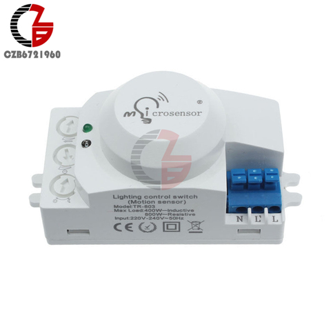AC 220 v Micro-ondes Détecteur de Mouvement, Détecteur de Mouvement Microsensor Contrôleur Commutateur de Commande D'éclairage pour LED Lumière ► Photo 1/6