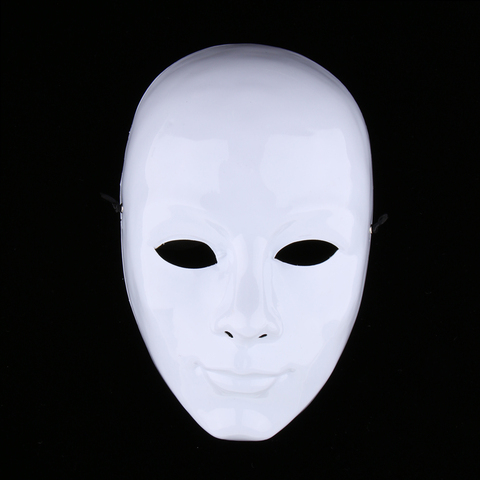 Unisexe Hip-Hop fantôme danse masque blanc Popping visage pour mascarade balle fête Halloween carnavals réglable sangle masque ► Photo 1/6