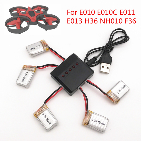 Batteries de Lipo pour Eachine, 3/4/5 pièces, pour E010 E011 E013 F36 H36 CX-95 NH010 RC quadrirotor, pièces de rechange, accessoires pour Drone RC, 150MAH ► Photo 1/1