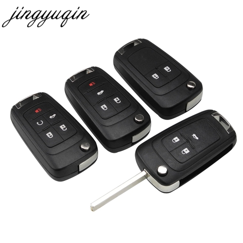 Jingyuqin-coque de clé pliante à 2/3/4/5 boutons, coque de remplacement vide, pour Chevrolet Lova Sail Aveo Cruze, porte-clés étui couvercle ► Photo 1/6