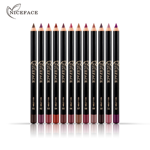 Niceface – crayon à lèvres, maquillage longue durée, Pigments imperméables, mat, 12 couleurs, stylo rouge à lèvres, outil de maquillage, TSLM2, 1 pièce ► Photo 1/6