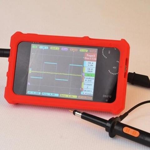 CCDSO Mini Oscilloscope Numérique DS212 DSO212 Molette 1 mhz 8 mb Tenu Dans la Main D'affichage D'affichage à CRISTAUX LIQUIDES Poche Osciloscopio + Étui En Silicone ► Photo 1/1