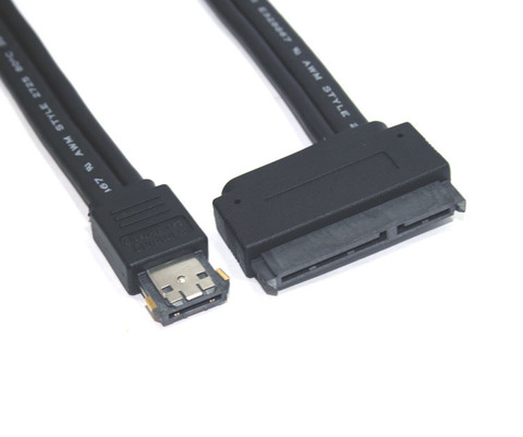 USB Combo eSATA vers SATA Câble 2.5 pouce Disque Dur Câble pour Ordinateur Portable Puissance eSata vers SATA 7Pin + 15Pin 2 dans 1 Adaptateur Câble 1 m ► Photo 1/1