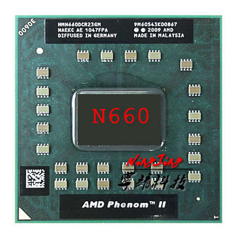 AMD Phenom II processeur d'unité centrale double-coeur Mobile N660 3.0 GHz double-coeur double-fil HMN660DCR23GM Socket S1 ► Photo 1/1