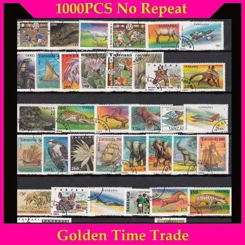 Lot de 1000 pièces/lot tous différents timbres-poste avec marque postale en bon état pour Collection timbri stempel ► Photo 1/6