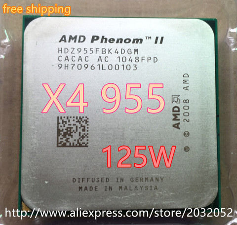 AMD Phenom – processeur Quad-Core II X4 955 3.2Ghz L3 6 mo, prise AM3/938-pin x4 955 ► Photo 1/1