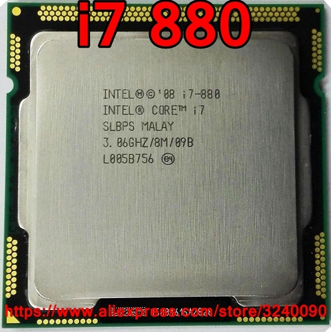 Processeur Intel Core i7 880 Quad Core 3.06GHz, 8M, LGA1156, Cache 95W, pour ordinateur de bureau, livraison gratuite et rapide, Original ► Photo 1/1