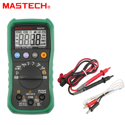 Mastech MS8239C – multimètre numérique portatif à plage automatique, testeur de fréquence à capacité de température ► Photo 1/6