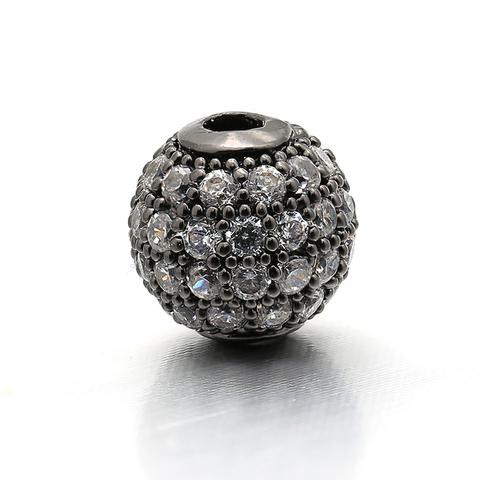 Perles d'espacement en laiton zircone cubique, 6mm, meilleure qualité, pour la fabrication d'accessoires de bijouterie, trou: 1.2mm, VZ4 ► Photo 1/5