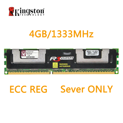 Mémoire Kingston REG ECC RAM DDR3 4G 1333MHZ 240pin 1.5V D51272J91 fonctionnant sur des serveurs uniquement ► Photo 1/2