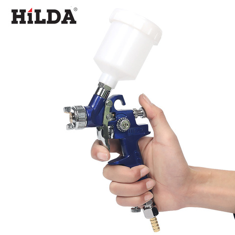 Pistolet de pulvérisation HILDA HVLP 0.8mm/1.0mm buse H-2000 pistolet de pulvérisation HVLP Mini aérographe de peinture à l'air pour peinture aérographe de voiture ► Photo 1/6