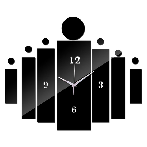 2022 nouvelle aiguille miroir horloge murale salon quartz acrylique design moderne 3d montre à assembler soi-même horloges autocollants horloge ► Photo 1/6