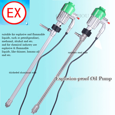 220 v Anti-Déflagrant En Acier Inoxydable Baril Pompe Électrique En Aluminium Liquide Inflammable Transfert Pompe À Huile Essence Pompe D'aspiration ► Photo 1/5