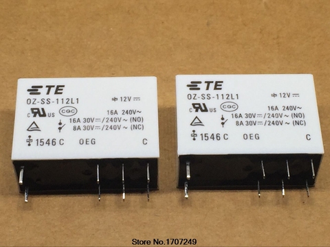 Eeg-relais d'alimentation 12V 16a 8 broches, 100% OZ, 112L, 12V dc, 10 pièces/lot, nouveau modèle de OZ-SS-112L1 ► Photo 1/3