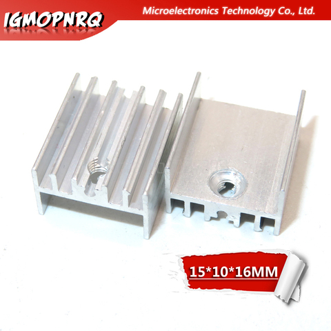 Radiateur thermique en aluminium, 10 pièces, 15*10*16mm, Transistor TO-220 hjxrhgal pour Transistors TO220 blanc ► Photo 1/1