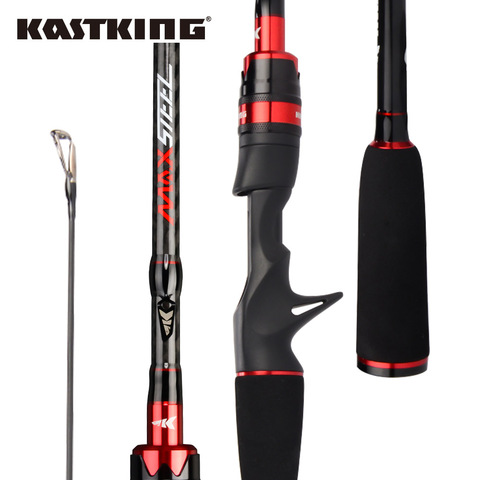 KastKing Max acier filature Baitcasting carbone canne à pêche 1.80M 1.98M 2.13M M/MF Action eau salée coulée d'eau douce pêche ► Photo 1/6