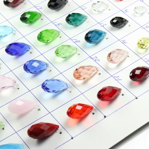 ZHUBI – perles en verre tchèque, 12x25mm, 10 pièces, en forme de goutte d'eau, pour pendentif, bijoux, fournitures de conception, Lampwork, gouttelette de verre, vente en gros ► Photo 1/6