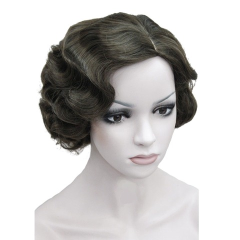 Strong beauty 1920's clapet coiffures pour les femmes doigt vague perruques Style rétro courte perruque synthétique ► Photo 1/5