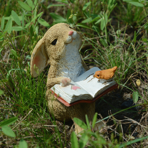 Quotidien Collection pâques décorations pour la maison nouvel an mignon lapin figurines miniatures de table ornements De jardin de Fée ► Photo 1/6