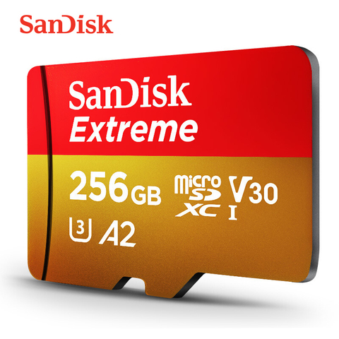 SanDisk-carte Micro SD Extreme & Ultra, 32 go/64 go/UHS-I go/128 go/256 go, sdxc, classe 10, U3, V30, A2, pour Smartphone ► Photo 1/6