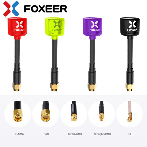 Foxeer – antenne V3 5.8G 2,3dbi TX RHCP FPV SMA UFL droite/angulaire MMCX 7.2g pour Drone RC, 2 pièces ► Photo 1/3