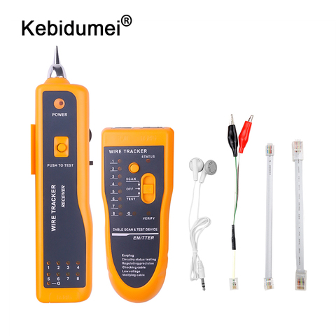 Kebidumei – testeur de câble réseau LAN Cat5 Cat6 RJ45 UTP, détecteur de ligne, traceur de fil de téléphone, Kit d'outils de diagnostic de tonalité ► Photo 1/6