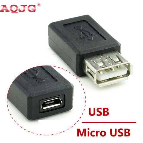 Adaptateur noir USB 2.0 Type A femelle vers Micro USB B femelle, convertisseur de prise vers Micro usb, vente en gros, nouveau ► Photo 1/6