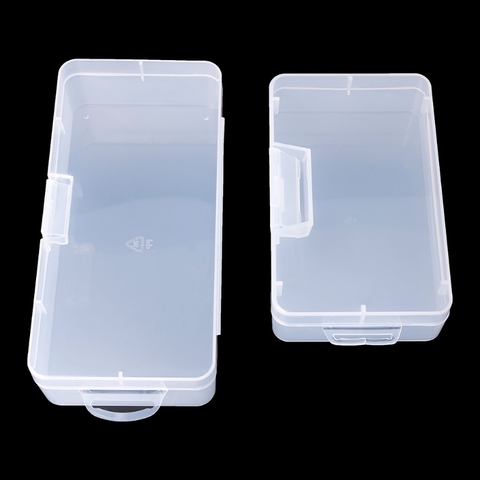 Rectangulaire en plastique transparent boîte de rangement bijoux pièces conteneur Case organisateur ► Photo 1/6