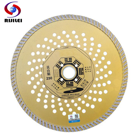 RIJILEI 9 pouces 230mm * 25.4*2.8 Ultra-mince diamant marbre disque de coupe vitrifié carrelage coupe roue sec et humide diamant scie MX04 ► Photo 1/6