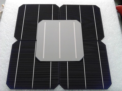 10 pièces 5W 0.5V 20.4% Effciency Grade A 156*156MM photovoltaïque monocristallin silicium cellule solaire 6x6 pour panneau solaire ► Photo 1/4