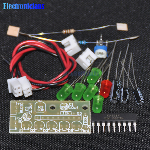 Elektronika – kit de bricolage KA2284, ensemble indicateur de niveau Audio, pièces électroniques, 5mm, rouge vert, LED, indicateur de niveau 3.5-12V ► Photo 1/6