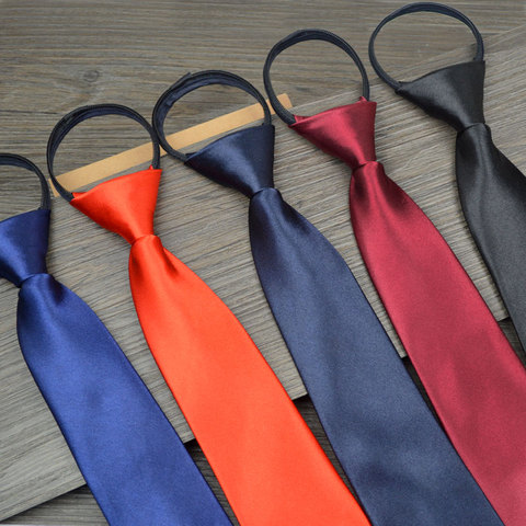 Cravate à fermeture éclair pour femmes, uniforme professionnel pour cou, cravate Simple pour collégien, banque et personnel d'hôtel ► Photo 1/6