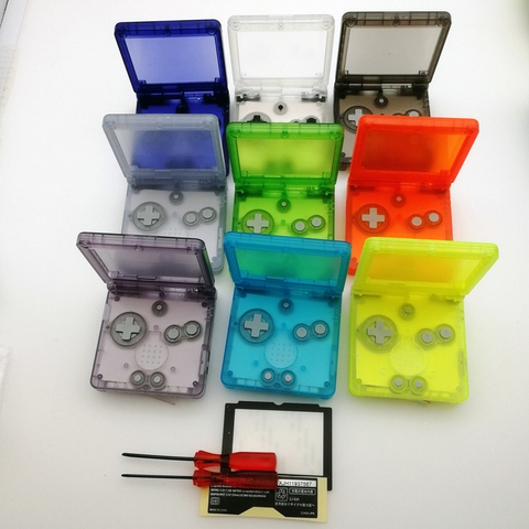 Transparent clair blanc vert violet noir rouge GITD lumineux pour GameBoy Advance SP Shell pour GBA SP console couvercle de boîtier ► Photo 1/6