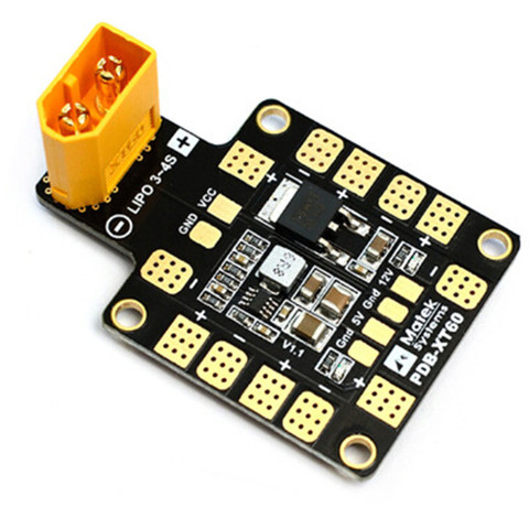 MATEK XT60 – tableau de Distribution d'alimentation PDB, 30.5x30.5mm, avec BEC 5V/12V, pour F3, F4, F7, CC3D, contrôle de vol, Drone de course FPV ► Photo 1/6