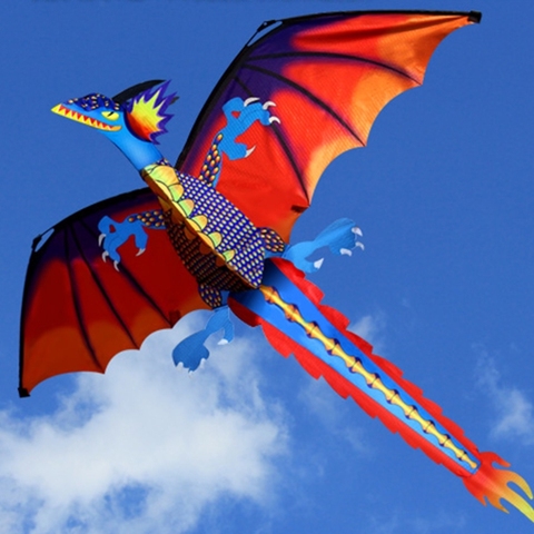 Cerf-volant Dragon 3D avec queue pour adultes, volant en plein air, ligne de 100m ► Photo 1/6