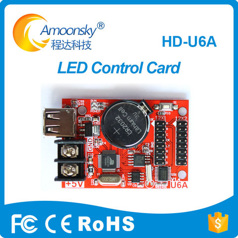 Nouveau led carte de contrôle HD-U6A moins cher prix en gros huidu original usine usb port contrôleur ► Photo 1/6