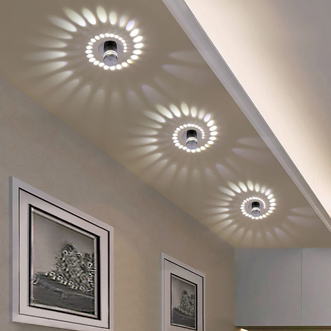 Plafond moderne à LEDs lumière 3 W RGB applique murale pour galerie d'art décoration avant balcon lampe porche lumière couloirs luminaire ► Photo 1/6