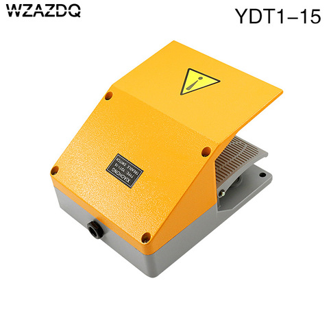 WZAZDQ-interrupteur à double pédale, coque en aluminium, YDT1-15, interrupteur gris, accessoires pour machine-outil ► Photo 1/5