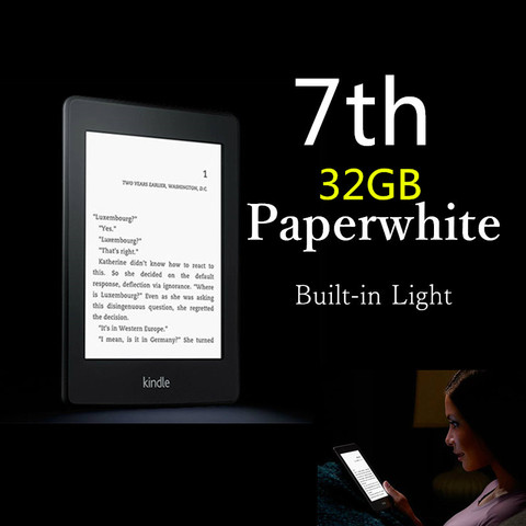 32GB flambant neuf noir Kindle Paperwhite 7 génération E-book lecteur intégré dans la lumière 6 pouces 4GB Ebook lecteur e-ink Ereader ► Photo 1/6