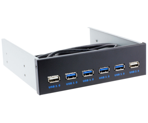 20Pin carte mère à USB 3.0 + 2.0 6 Ports panneau avant support interne 4 5.25