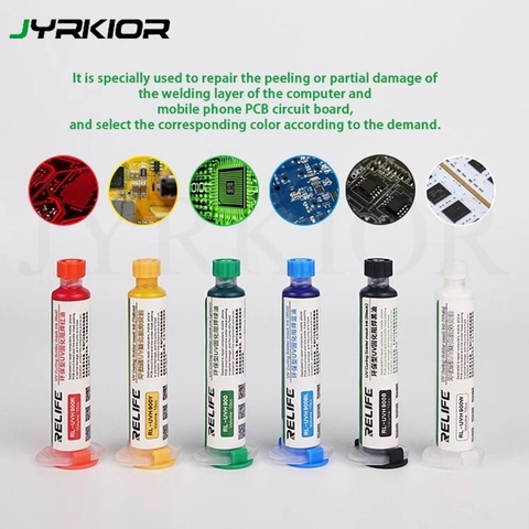 Jyrkior – masque de soudure UV 10ML, qualité supérieure, peinture PCB BGA, prévention de la corrosion, arc, flux d'huile de soudure ► Photo 1/5