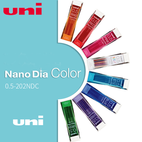 Recharge de crayon mécanique colorée 0.5mm, fournitures d'écriture, Nano Dia, couleur 0.5-ndc, japon Uni ► Photo 1/6