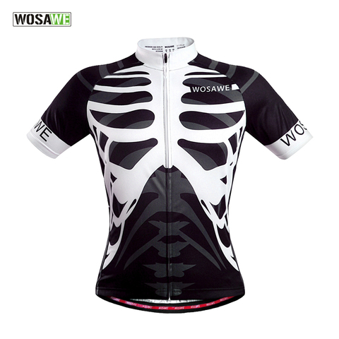 WOSAWE – maillot de cyclisme squelette en Polyester, maillot de vélo à manches courtes à séchage rapide, Mallot Ciclismo Hombre Verano ► Photo 1/6