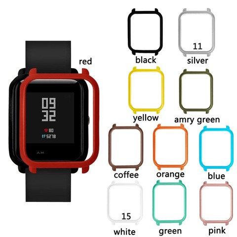 Boîtier de protection de montre intelligente pour Xiaomi Huami Amazfit Bip Bit jeunesse cadre coloré mince PC coque de protection pour amazfit bip ► Photo 1/6