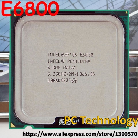 Processeur Intel Pentium E6800, Cache 2M, 3.33GHz,1066MHz, LGA775, pour ordinateur de bureau, livraison gratuite en 1 jour ► Photo 1/3